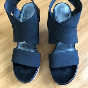 Stuart Weitzman Black Wedges Size 8